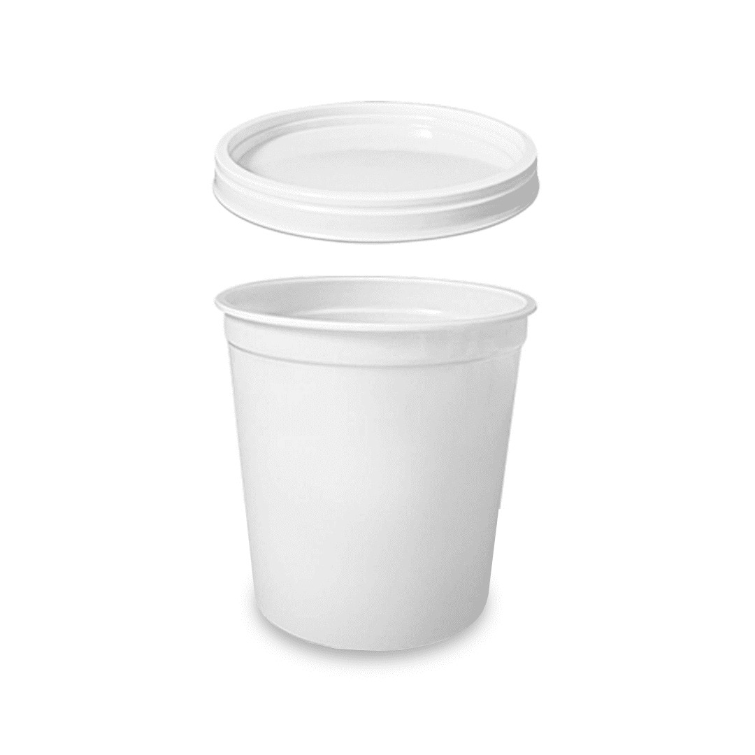 ENVASE CIRCULAR 1L BLANCO PS c_ TAPA