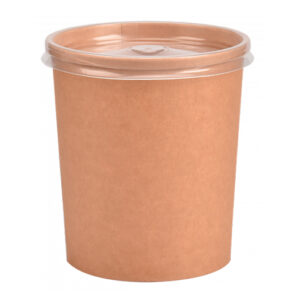 ENVASE CIRCULAR 32 OZ BIOFORM KRAFT C/ TAPA