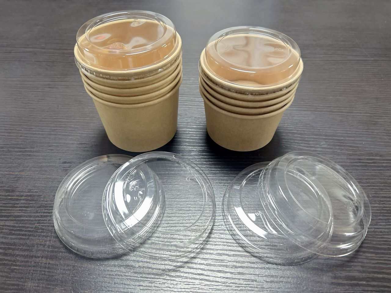 ENVASE CIRCULAR 12oz KRAFT C/ TAPA PET - Imagen 2