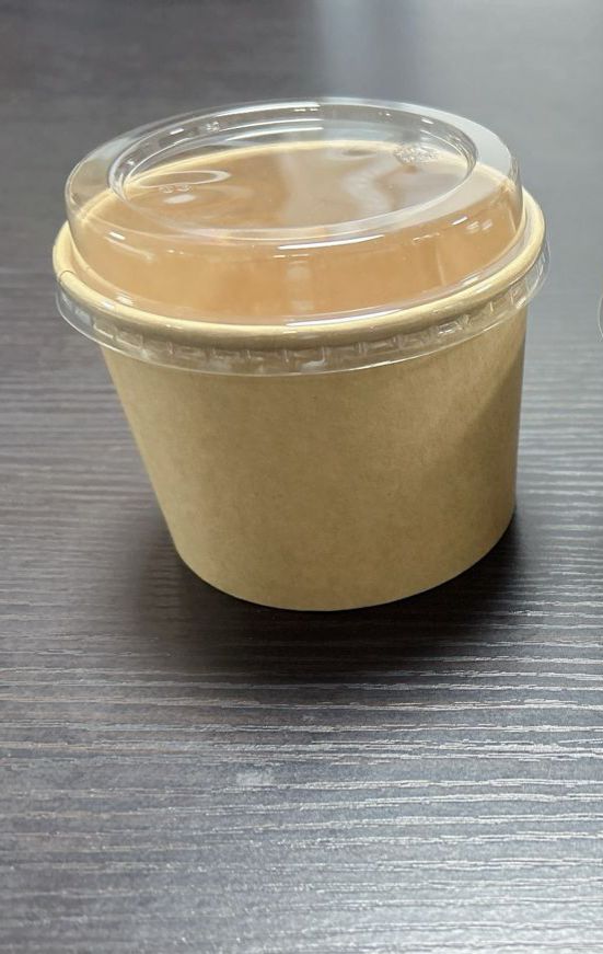 ENVASE CIRCULAR 12oz KRAFT C/ TAPA PET