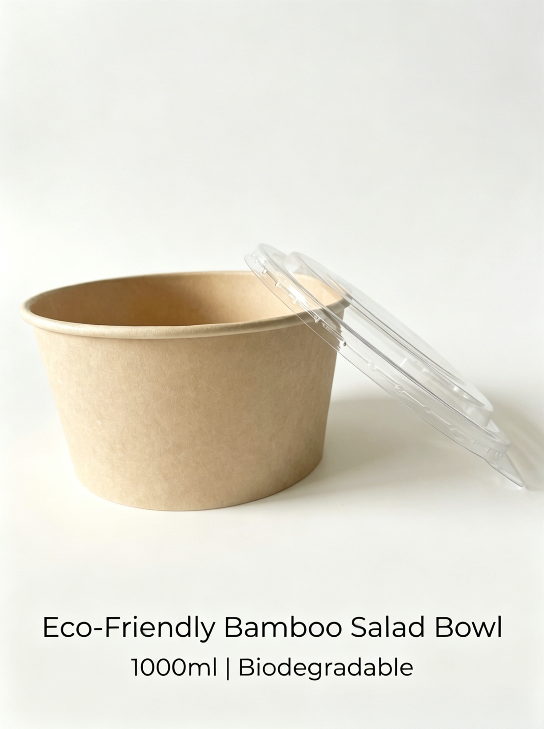 BOWL DE BAMBÚ 1000 ML + TAPA PET - Imagen 3