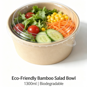 BOWL DE BAMBÚ 1300 ML + TAPA PET