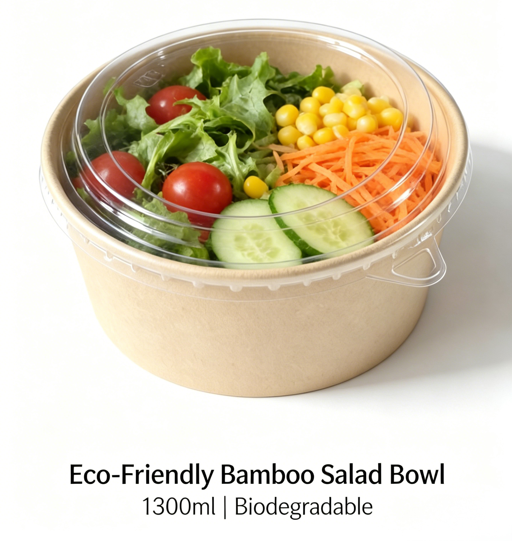 BOWL DE BAMBÚ 1300 ML + TAPA PET