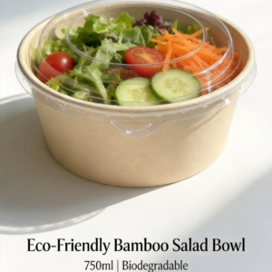 BOWL DE BAMBÚ 750 ML + TAPA PET